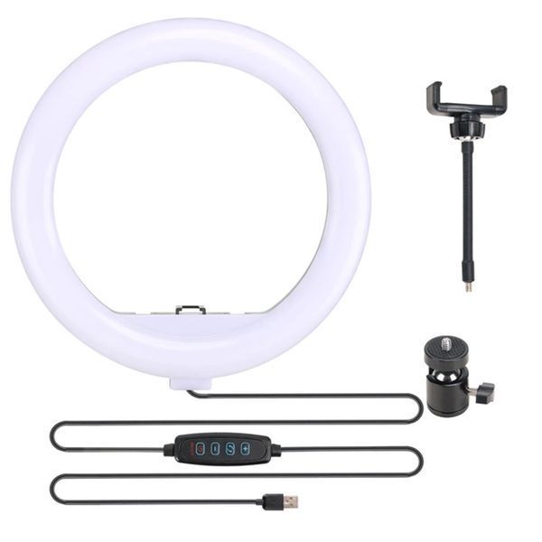 Кільцева лампа 26 см Ring Fill Light + Штатив 0,66-2 м + Пульт для селфі / Світлодіодна LED лампа із кріпленням для телефону 123460040(цей артикул вірний) фото