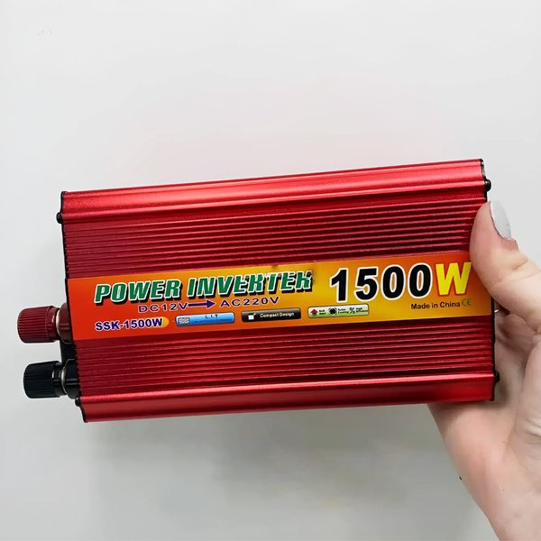 Преобразователь напряжения с 12V на 220V, 1500W, UKC SSK / Автомобильный инвертор постоянного тока 234572346 фото