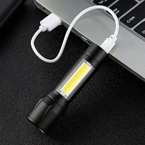 Ручной фонарик на аккумуляторе + кейс, с USB, Police BL 511 COB / Светодиодный LED фонарь 123462757 фото