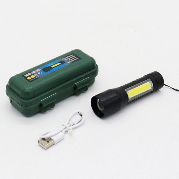 Ручной фонарик на аккумуляторе + кейс, с USB, Police BL 511 COB / Светодиодный LED фонарь 123462757 фото