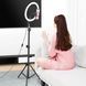Кільцева лампа 26 см Ring Fill Light + Штатив 0,66-2 м + Пульт для селфі / Світлодіодна LED лампа із кріпленням для телефону 123460040(цей артикул вірний) фото 13