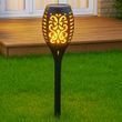 Садовий ліхтар 52см, на сонячній батареї, 96LED, Solar flame / Вуличний світильник-факел / Ліхтар для саду 234561204 фото