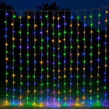 Гірлянда від мережі "Водоспад" 3х2м, 220LED, Мікс / Світлодіодна гірлянда-завіса декоративна / Гірлянда штора на вікно 234588510 фото