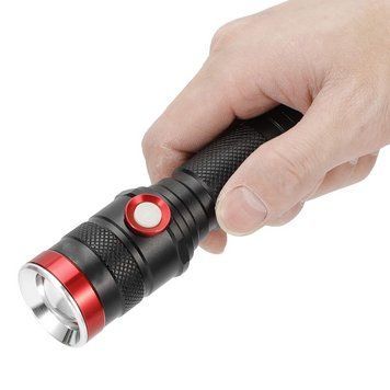 Ліхтар акумуляторний пораттивний від USB, BL 736 T6 / Компактний ліхтарик / Протиударний тактичний ліхтар 234567340 фото