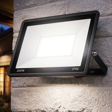 Вуличний прожектор на стіну 200W, 6500K, AEON, Чорний / Настінний LED прожектор / Світлодіодний ліхтар вуличний 234597907 фото