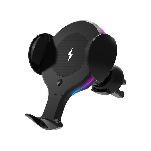 Автотримач з бездротовою зарядкою, RGB, 15W, X9, Чорний / Автомобільний тримач для телефона / Бездротова зарядка в авто 234596107 фото Автотримач з бездротовою зарядкою, RGB, 15W, X9, Чорний / Автомобільний тримач для телефона / Бездротова зарядка в авто 234596107 фото