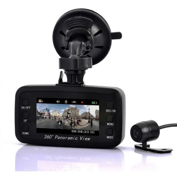 Автомобільний відеореєстратор із камерою заднього огляду, PanoraMic H6000, Чорний / Реєстратор для авто / Автореєстратор 234599888 фото