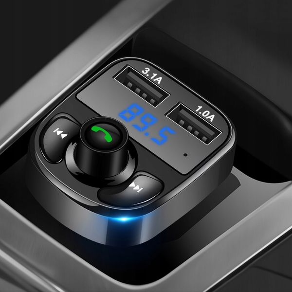 Автомобільний FM модулятор з Bluetooth, CAR X8 BT / ФМ-трансмітер в машину для відтворення музики через блютуз 123464423 фото