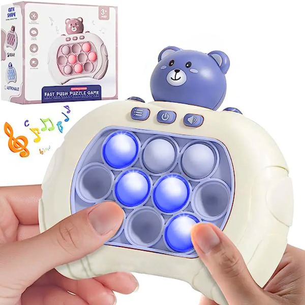 Іграшка антистрес Pop it PRO Bear Blue / Електронна приставка консоль для дітей 234569278 фото