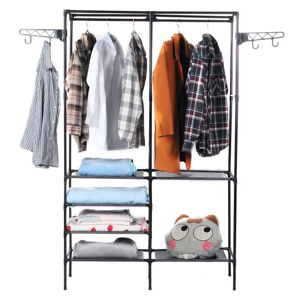 Вішалка для одягу та взуття до 15 кг, (157х105х80 см), Simple Coat Rack Double Row / Підлогова стійка-вішалка з полицями 234570242 фото