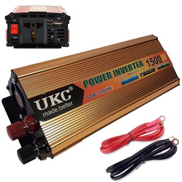 Перетворювач напруги з 12V на 220V, 1500W, SSK 24V / Автомобільний інвертор постійного струму 234562452 фото