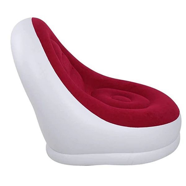 Надувний диван з пуфом Air Sofa - 99х130х76см Intex, Червона / Надувне велюрове крісло-диван з пуфиком 23456510901 фото