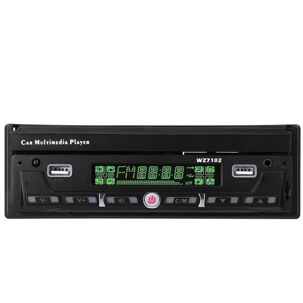 Автомагнитола 1DIN, выдвижной сенсорный экран 7", Bluetooth, GPS, USB, пульт, WZ 7102 2, Черная / Мультимедиа в авто / MP5 плеер 234598364 фото