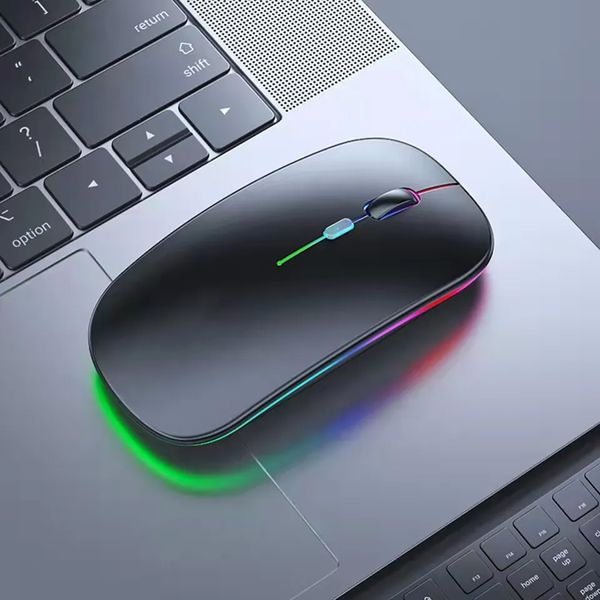 Бездротова миша з RGB підсвічуванням, Bluetooth, 1600DPI / Безшумна акумуляторна мишка для ПК та ноутбуків 234568432 фото