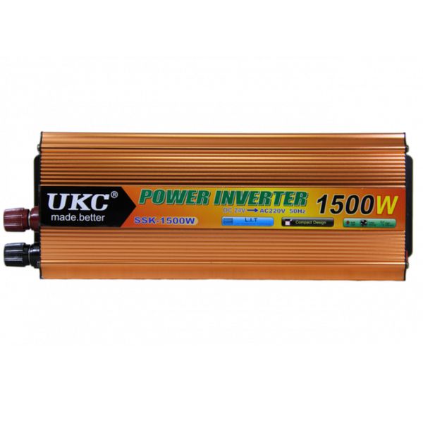 Перетворювач напруги з 12V на 220V, 1500W, SSK 24V / Автомобільний інвертор постійного струму 234562452 фото