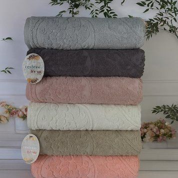 Полотенца махровые 50х90см, 6шт/уп, Cestepe Lux cotton Baki / Комплект коттоновых полотенец для рук и лица 345601891 фото