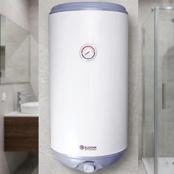 Водонагрівач електричний 50л, 1500 Вт, Eldom Style 50 SLIM 1,5 kW 72267W / Бойлер для дому 345607724 фото