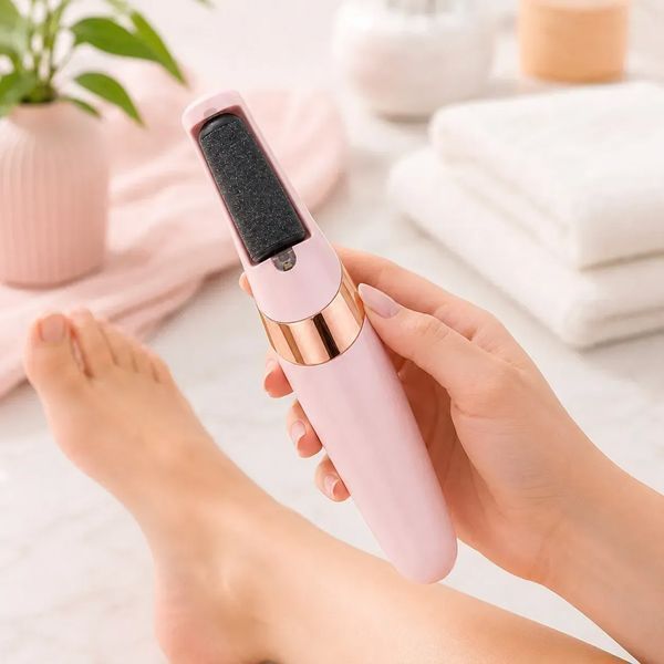 Электрическая пемза для ног, 2 насадки, Wanhengda Pedi Electronic, Розовая / Аппарат для педикюра / Электропемза / Роликовая пилка для педикюра 234597908 фото