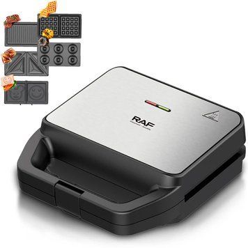 Мультимейкер 5в1, 800W зі знімними формами, RAF R555 / Бутербродниця електрична / Гриль притискний / Гриль притискний 234568697 фото