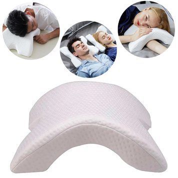 Ортопедична вигнута подушка з ефектом пам'яті (35*30*13 см) Nap pillow NJ-137, Білий / Подушка для шиї 234564656 фото