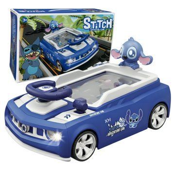 Дитячий автосимулятор Стіч, USB + від батарейок, 39х24х20 см, 812E, Синій / Інтерактивна машинка / Дитячий автотренажер 234589394 фото