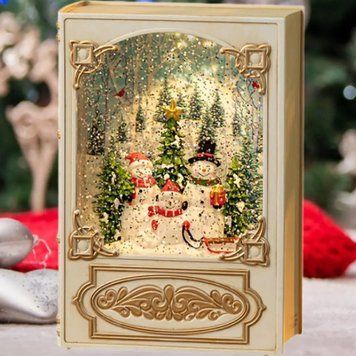 Музыкальный ночник новогодний Рождественская книга 19,1&times;13,2см, от USB, WDL-24023А / Фонарь книга сказочная 23458809601 фото
