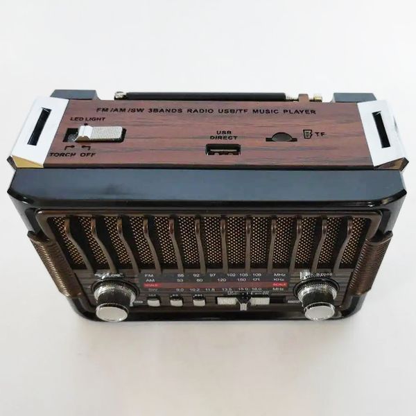 Радиоприемник с аккумулятором + фонарик, Bluetooth, USB, RX-BT086 / Портативный ФМ радиоприемник на батарейках 234573963 фото