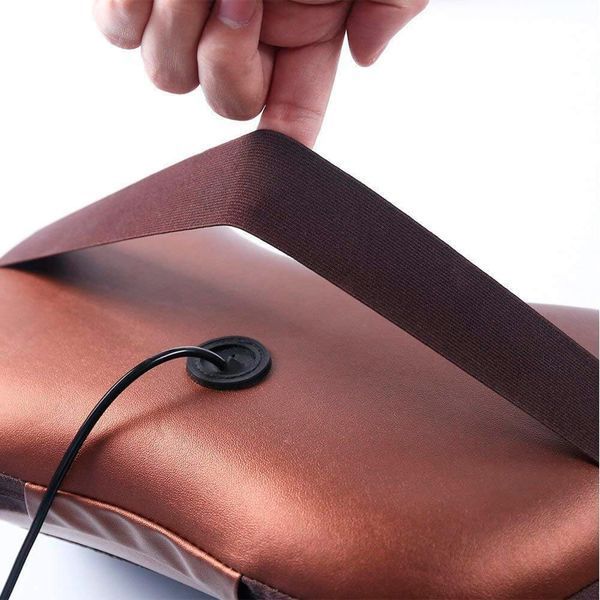 Массажная подушка Massage Pillow 8028 + Подарок Тонометр на запястье Automatic Blood Pressure / Роликовый массажер для спины и шеи с подогревом copy_123457498 фото