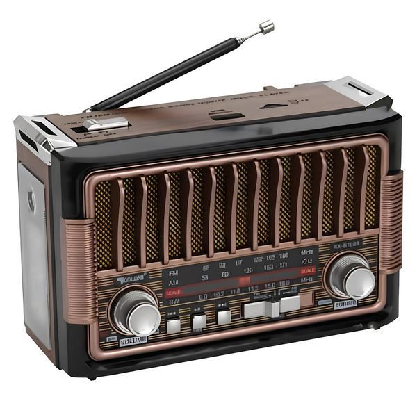 Радиоприемник с аккумулятором + фонарик, Bluetooth, USB, RX-BT086 / Портативный ФМ радиоприемник на батарейках 234573963 фото