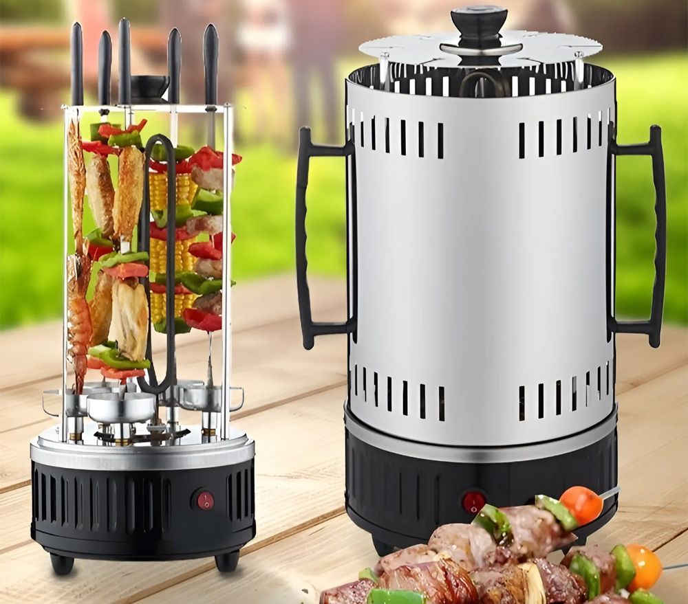 Купить Электрошашлычница вертикальная на 6 шампуров, 1000W, Kebabs Machine  / Домашняя электрическая шашлычница 234560170 в интернет магазине Loco